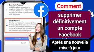 Comment supprimer définitivement un compte Facebook 2024  Supprimer définitivement le compte FB [upl. by Shieh]