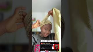 Headwrap Tutorial satin turban youtubeshorts [upl. by Gonick]