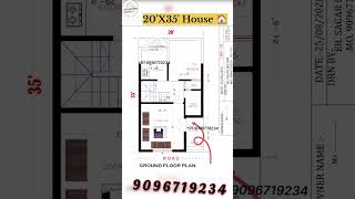 20X35 House Plans 🏠 20 Feet by 35 Feet House Plans  20X35 Small House Plans 20X35 700Sqft [upl. by Ecnadnac]