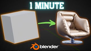 Create a Chair in Blender in 1 Minute [upl. by Allsopp]