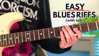 5 EASY Blues Riffs with tabs [upl. by Ecile]