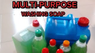 SUPER  FOAMY MULTIPURPOSE LIQUID SOAP 4 With Only 4 INGREDIENTS liquidsoap dishwashingliquid [upl. by Tania835]