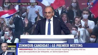 ZEMMOUR CANDIDAT  LE PREMIER MEETING EN REPLAY [upl. by Silsbye727]