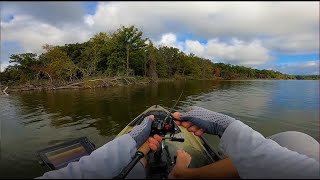 Power Plant Lake Kayak Bass Fishing La Cygne Lake [upl. by Braasch63]