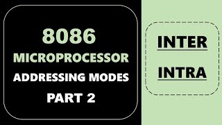 8086 microprocessor  Addressing Modes  PART 2  INTER  INTRA Segment addressing mode [upl. by Olotrab]