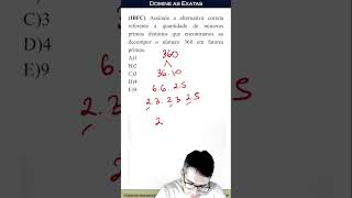 Questão IBFC fatoração concursos enem matemática raciociniologico [upl. by Hiamerej412]