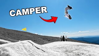 Pro Snowboarder Shows Up To Camp and Takes Over [upl. by Odella]