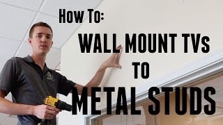 How to Wall Mount a TV to Metal Studs [upl. by Nonna]