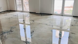 How we made designer Metallic Epoxy floors [upl. by Nwahsat773]