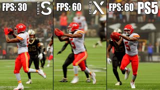 Madden NFL 25 Xbox Series S vs X vs PS5 Comparison  Technical Review [upl. by Standush]