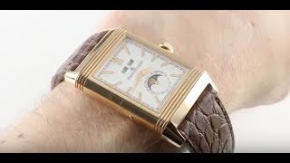 JaegerLeCoultre Reverso Tribute Calendar Q3912420 Luxury Watch Review [upl. by Ellerred]