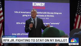 RFK Jr fighting to stay on NY ballot  NBC New York [upl. by Wildon196]