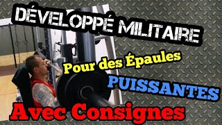 Comment faire le Développé Militaire tuto Épaules [upl. by Fredelia378]