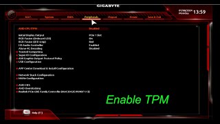 How to Enable TPM for Gigabyte AMD MOBO B450 [upl. by Berghoff566]