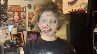 Demo Speech How To Do Zombie Special Effects Makeup  warning fake gore [upl. by Inigo]