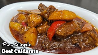 Pina simpleng Beef Caldereta [upl. by Eerual127]