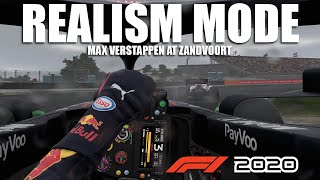 F1 2020 REALISM MODE  ZANDVOORT NO HUD  100 RACE  COCKPIT  TRACKIR [upl. by Ellinej]