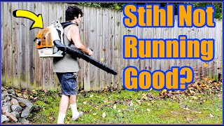 Stihl Backpack Blower Tune Up Valve Adjustment [upl. by Ibocaj15]