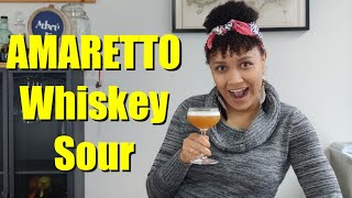 AMARETTO WHISKEY SOUR  Cocktail Recipe [upl. by Ferri]