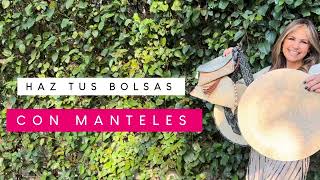 DIY BOLSAS hechas con MANTELES individuales  Luz Blanchet [upl. by Mariejeanne]