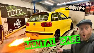 MENTAL 500HP IBIZA   G25550 18T GETS VWS TUNED  OBSCENE FLAT SHIFT AND LAUNCH [upl. by Dela]