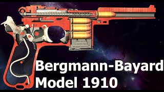 How a BergmannBayard Model 1910 Pistol Works  World of Gun [upl. by Dopp]