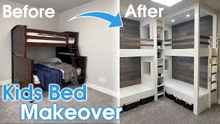 Kids Double Twin Bunk Beds MakeOver  Timelapse [upl. by Baruch]