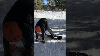 Welikebikes2 tried to snowboard… in ski boots skiing snow snowboarding fail [upl. by Jerad]