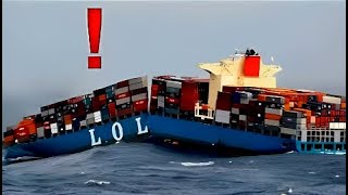 10 LARGEST Container Ships CAUGHT Horrible STORM [upl. by Selegna]