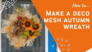 How to Make  A Deco Mesh Autumn Wreath [upl. by Henrion]