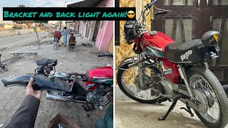 LETS MODIFY 125  Honda 125  bracket  back mudgaurd  Ahmad shah [upl. by Ayamat698]