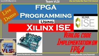 Live Demo of FPGA board programming  Verilog coding in Xilinx ISE Spartan6 FPGA [upl. by Nniuq]