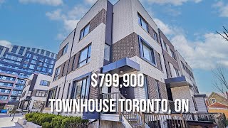 Tour Inside a 799900 Condo Townhouse in Toronto Ontario  20 Ed Clark Gardens 16 [upl. by Notned766]