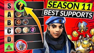 NEW SUPPORT HERO TIER LIST  Best Heroes in MID SEASON 11  Overwatch 2 Meta Guide [upl. by Wilsey]