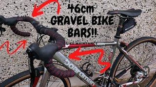 Budget Gravel Bike Upgrades New 46cm Ritchey Ergomax bars Bike maintenance [upl. by Drisko]