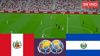 Perú vs El Salvador EN VIVO Amistoso Internacional 2024 Partido Completo  Videojuegos Simulación [upl. by Waddington616]