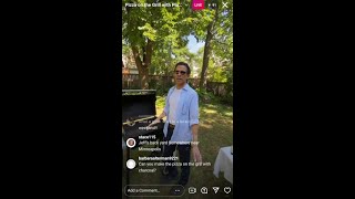 Instagram Live Pizza on the Grill with Jeff and Zoe [upl. by Sidra]