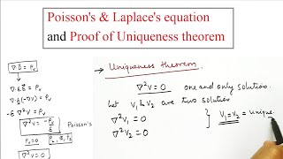 Poissons amp Laplaces equation and Proof of Uniqueness theorem [upl. by Julis78]