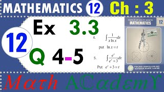 Math 12 ✅ Ex 33 Q 4 to 5  2nd year math  Exercise 33 Question 4 Chapter 3 class 12 Mathematics [upl. by Vescuso]