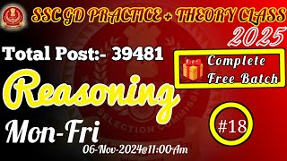 SSC GD Reasoning  PracticeTheory Class Complete Free Batch tfc tfc1423 [upl. by Larimer]