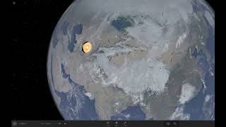 Universe Sandbox Random asteroid collides with earth [upl. by Lynnworth]