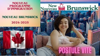 NOUVEAU PROGRAMME DIMMIGRATION AU NOUVEAU BRUNSWICK 20242025 immigrationcanada [upl. by Idnim]