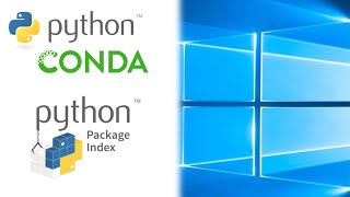 Installing Python Conda and Pip On Windows 2021 [upl. by Ivo]