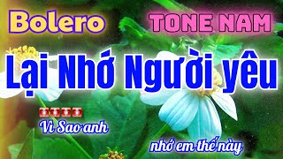 karaoke Lại Nhớ Người yêu Tone Nam [upl. by Omocaig466]