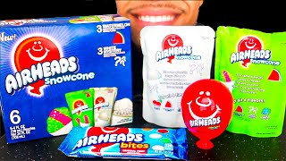 AIRHEADS SNOWCONE WHITE MYSTERY WATERMELON FLAVORS  AIRHEADS BITES CANDY  ASMR MUKBANG NO TALKING [upl. by Heathcote]