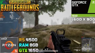 PUBG Steam  AMD Ryzen 5 4500 with GTX 1650 4GB GDDR6 [upl. by Ilonka]