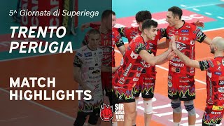 Itas Trentino vs Sir Susa Vim Perugia  VBW  SuperLega  Match Highlights [upl. by Ayikur]