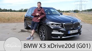 2018 BMW X3 xDrive20d G01 Fahrbericht  BasisDiesel des MittelklasseSUV im Check  Autophorie [upl. by Tri]