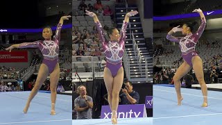 Sunisa Lee Slow Motion Floor Exercise FX 2024 Xfinity Championships Senior Women Session 2 Day 1 [upl. by Nealey563]