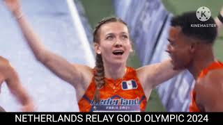 Netherlands relay  Netherland gold  relay Olympic 2024 [upl. by Howlyn]